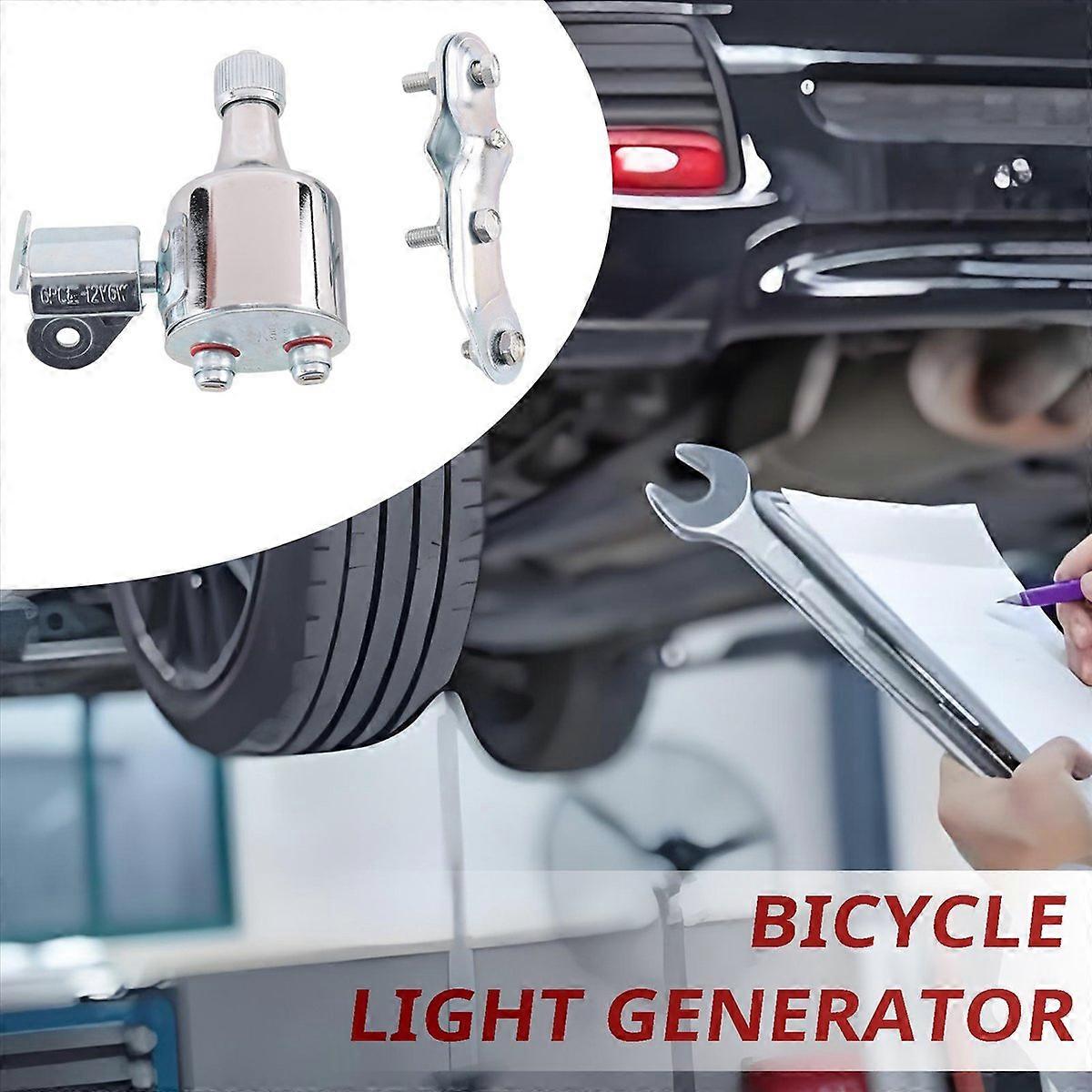 Bicycle Light 12V 6W Dynamo Motorized Friction Head Rear Light Kit