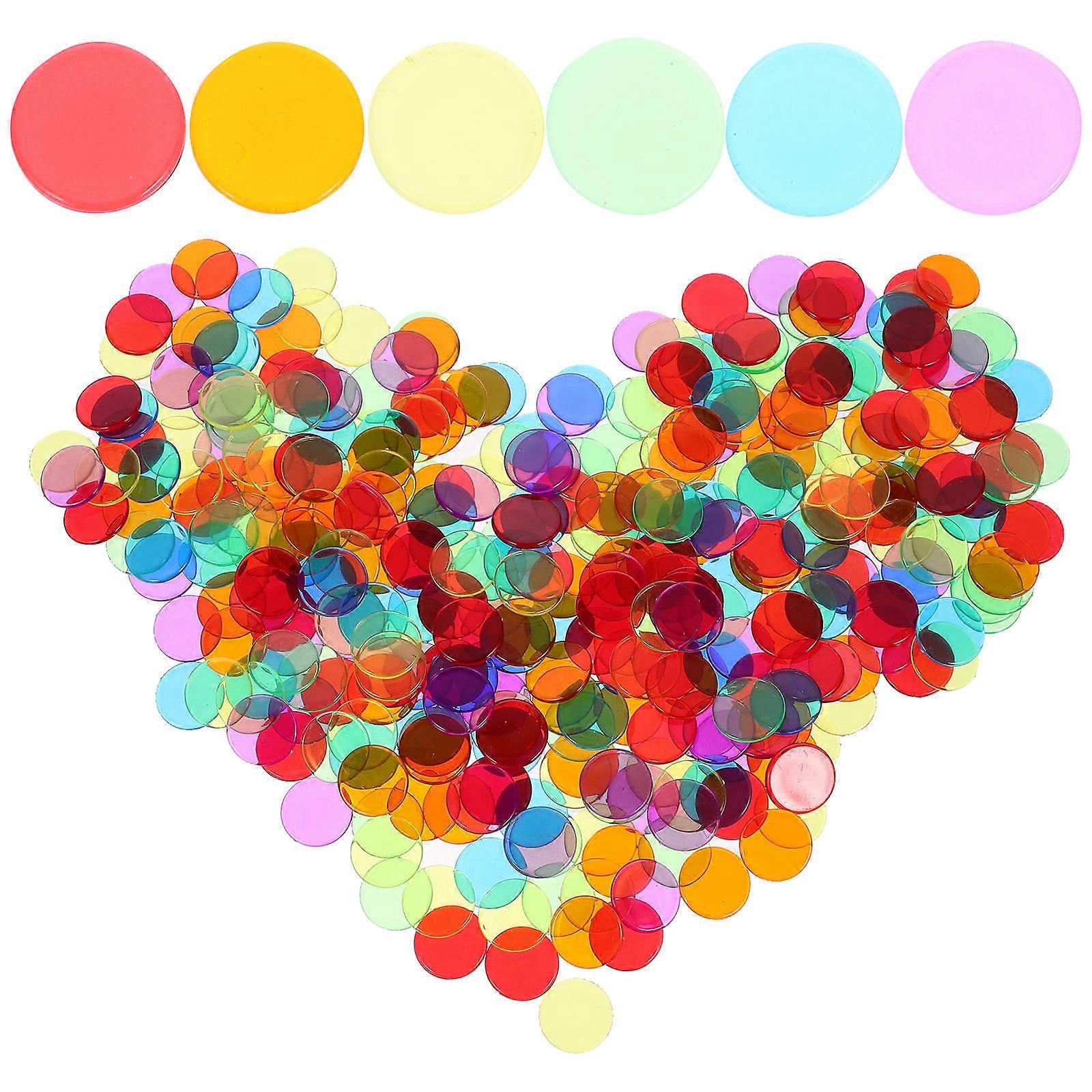 Plastic Chips Discs For Game Playing And Party Favors In Assorted Color 500Pcs