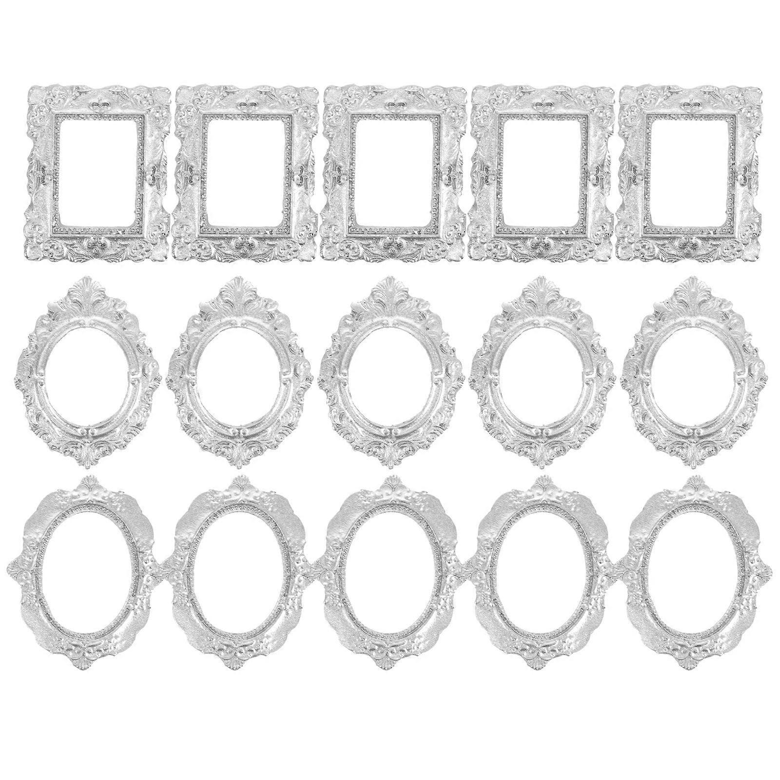 15pcs Mini Vintage Resin DIY Photo Frames for Creative Projects