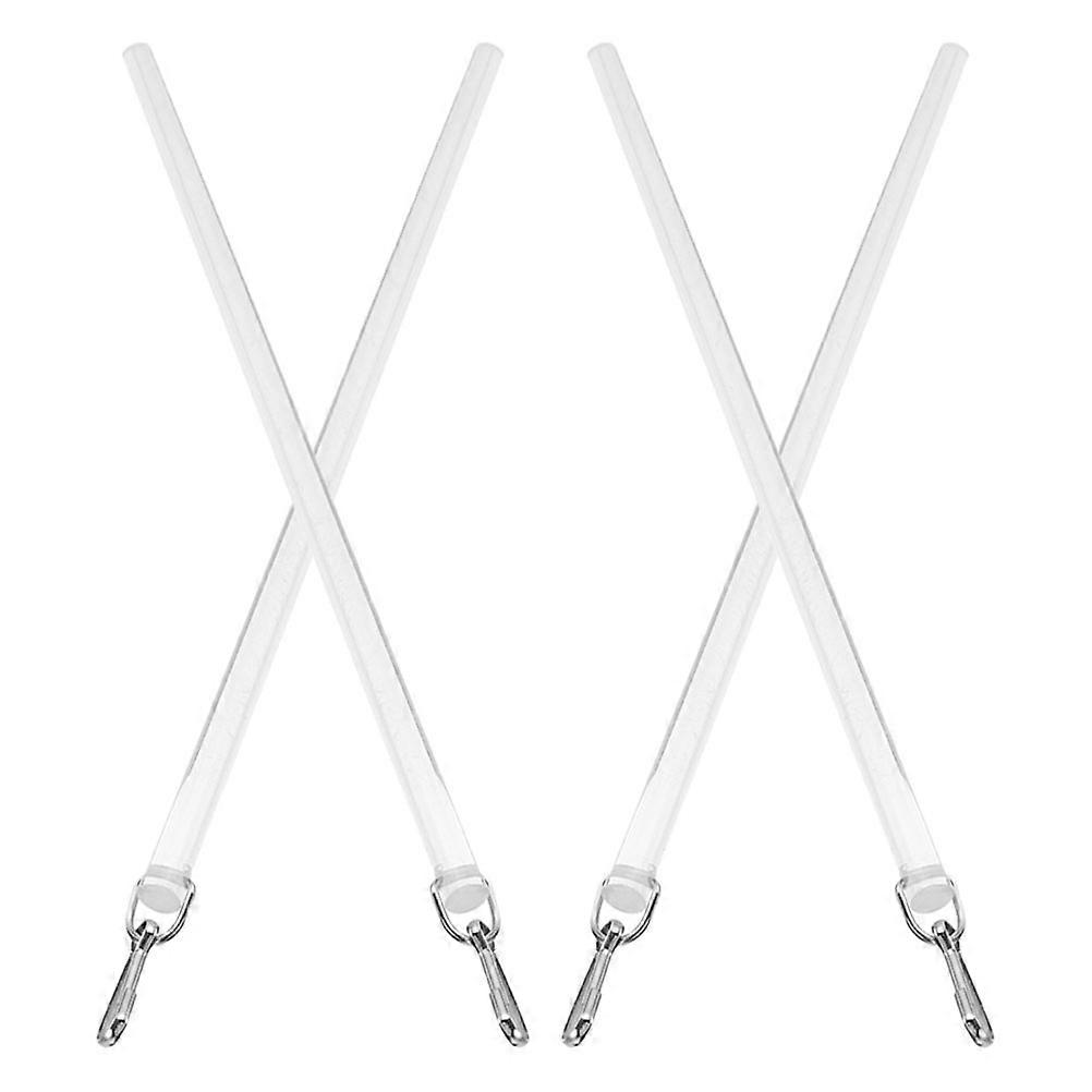 Clear Acrylic Curtain Pull Rod for Window Drapery 4Pcs with Construction