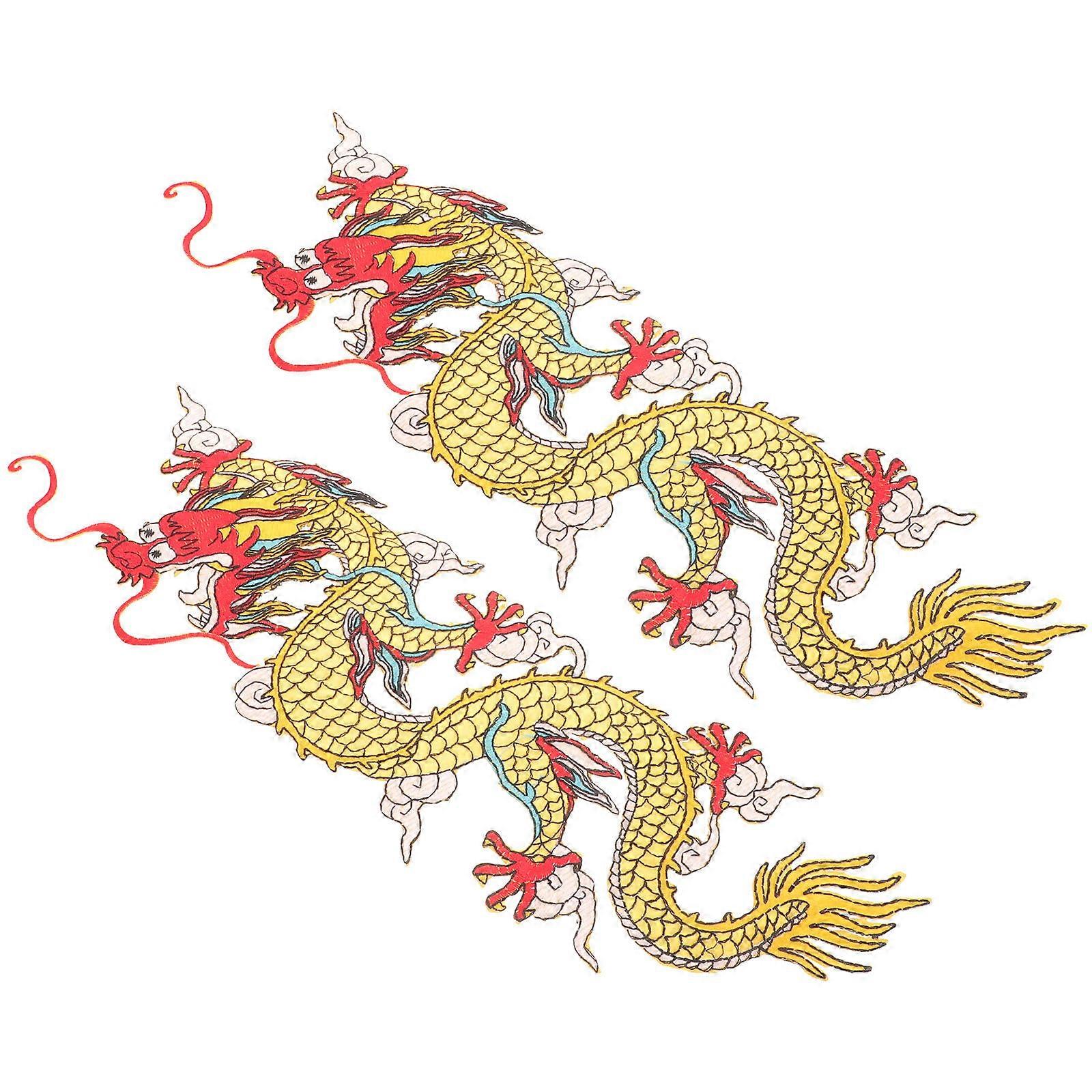 Hat Patches Dragon Designed for Sewing 6Pcs Compact Clothes Patches