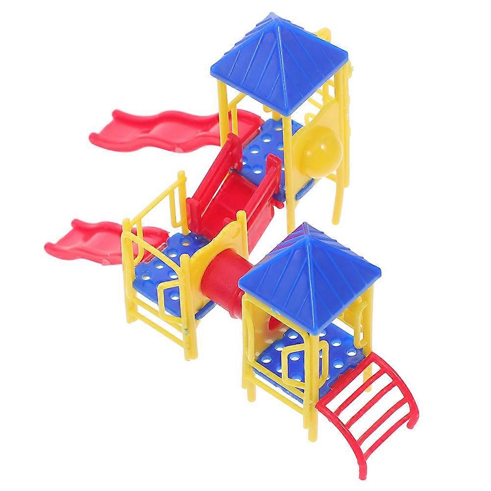 Mini Playground Model for Decoration Featuring 1Set Mini Slide Toy