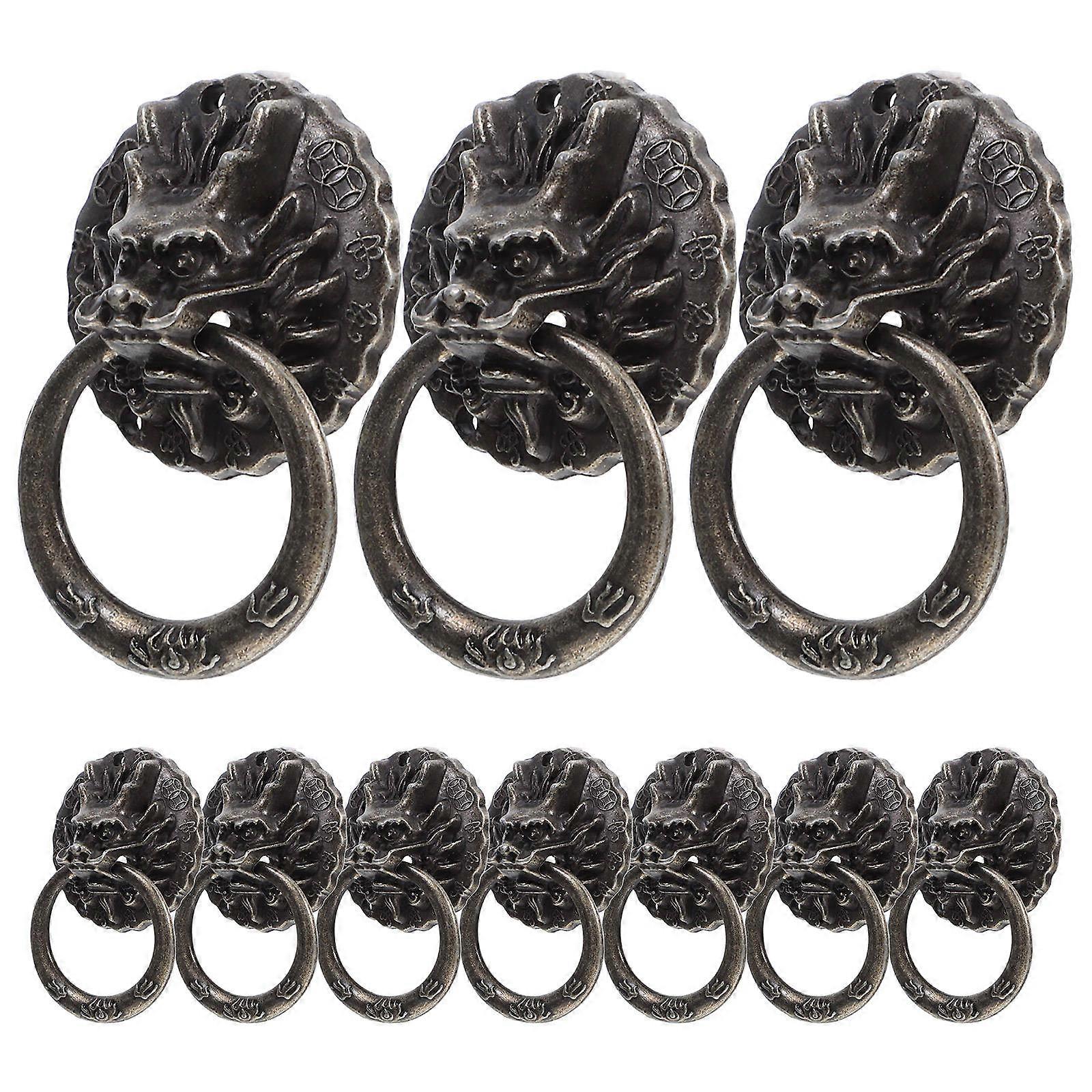 Decorative Cabinet Pull Zinc Alloy Door Pull Handle with 10Pcs for Home