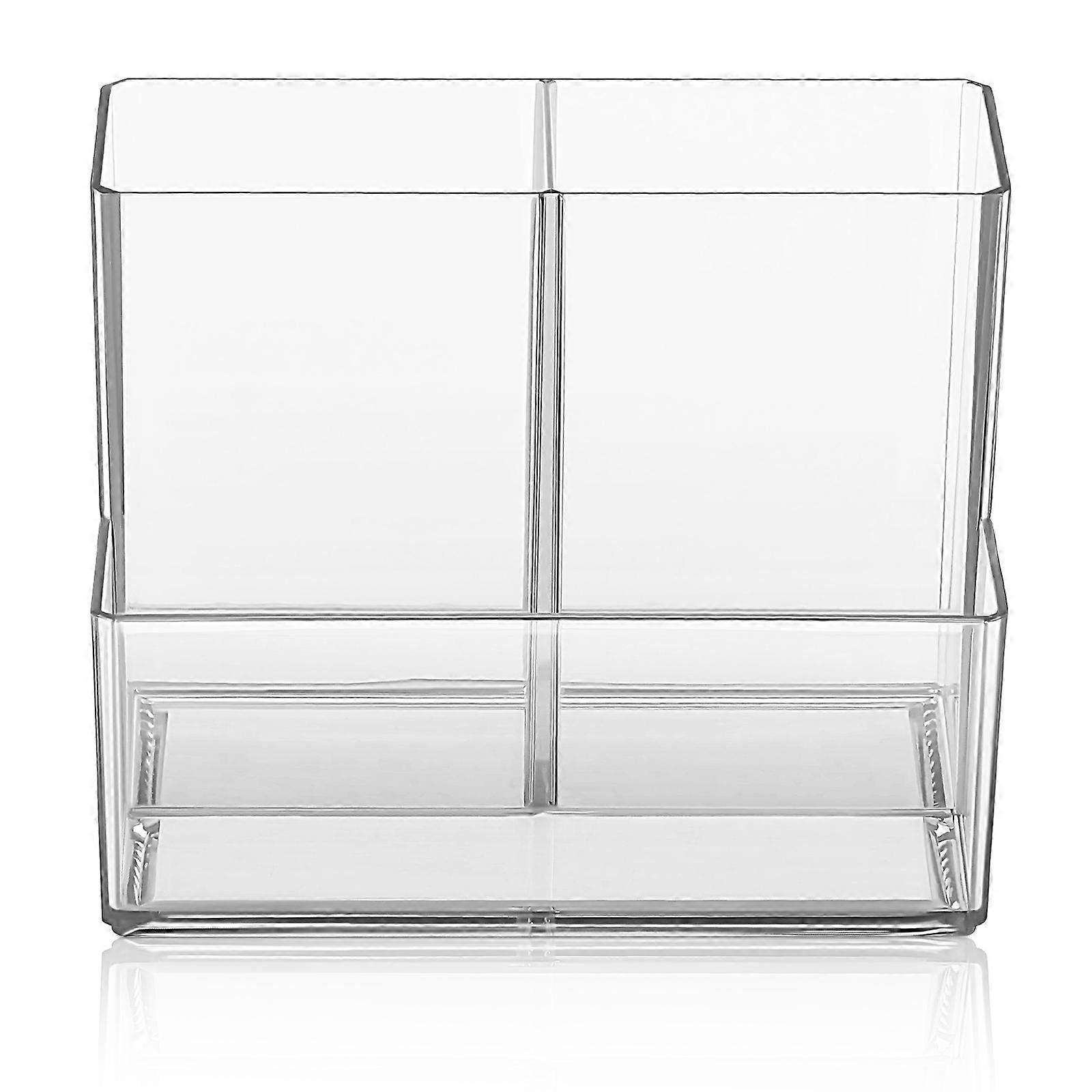 Transparent Makeup Organizer Clear Brush Holder for Desktop Storage Case