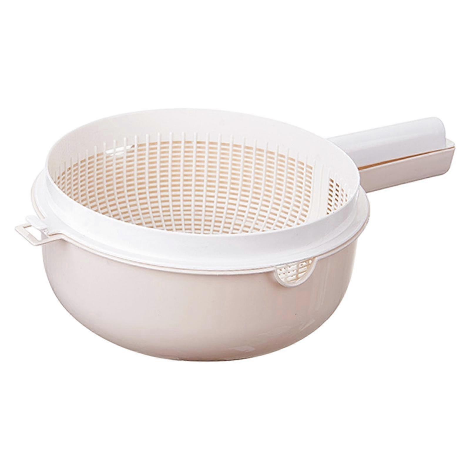 Draining Basket Accessories Double Layer Multifunctional with Strainer Kitchen