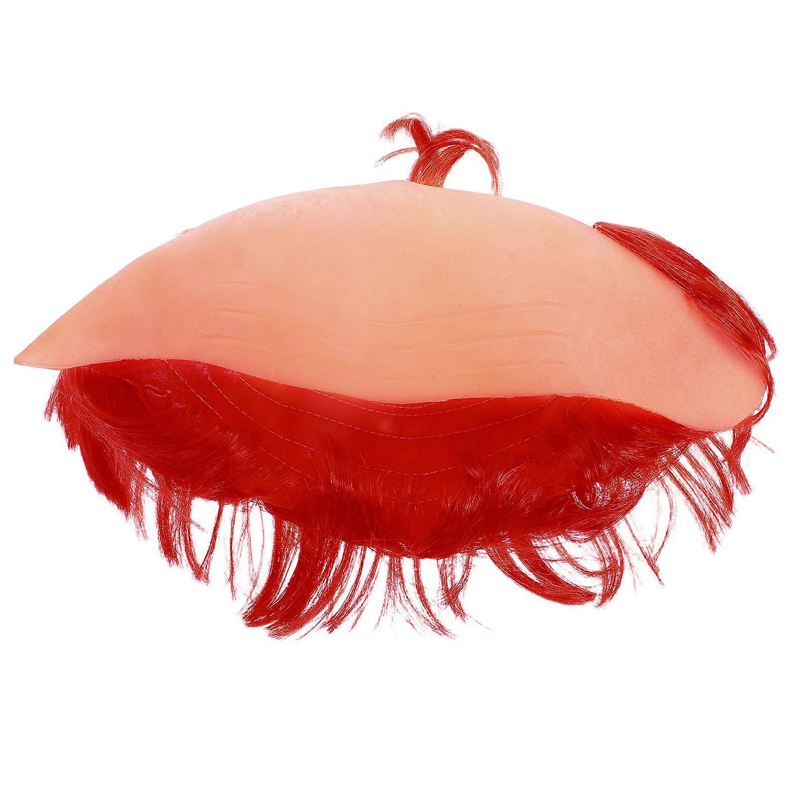 Costume Bald Head Wigs Cosplay Accessory Transform Into Bald Look Enhance Authenticity Men 9.04X6.68X5.50In 1Set