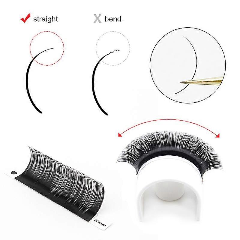 10/32Rows Fluffy Lash Clcomters Thick Volume Eyelash Clcomters Extensions 50D Left/Right Individual Lashes Cat Eye Lash Extension