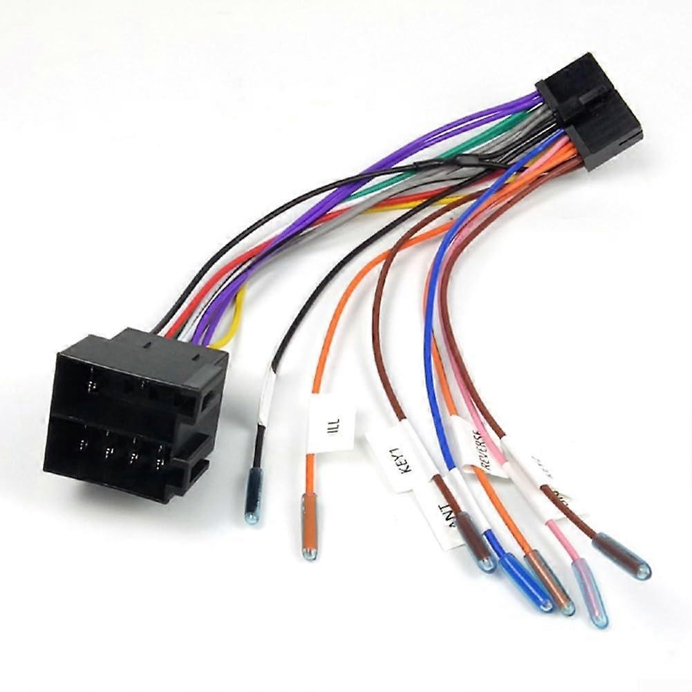 20Pin ISO Car Radio Wiring Harness Adapter with Steering Wheel Control and Reverse Camera Support