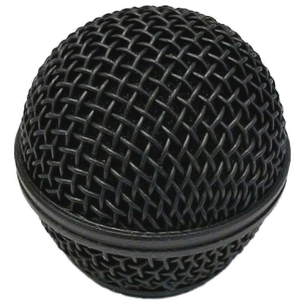 Microphone Grille Black Plated Mesh with Noise Reduction Foam Replacement for Shure SM58