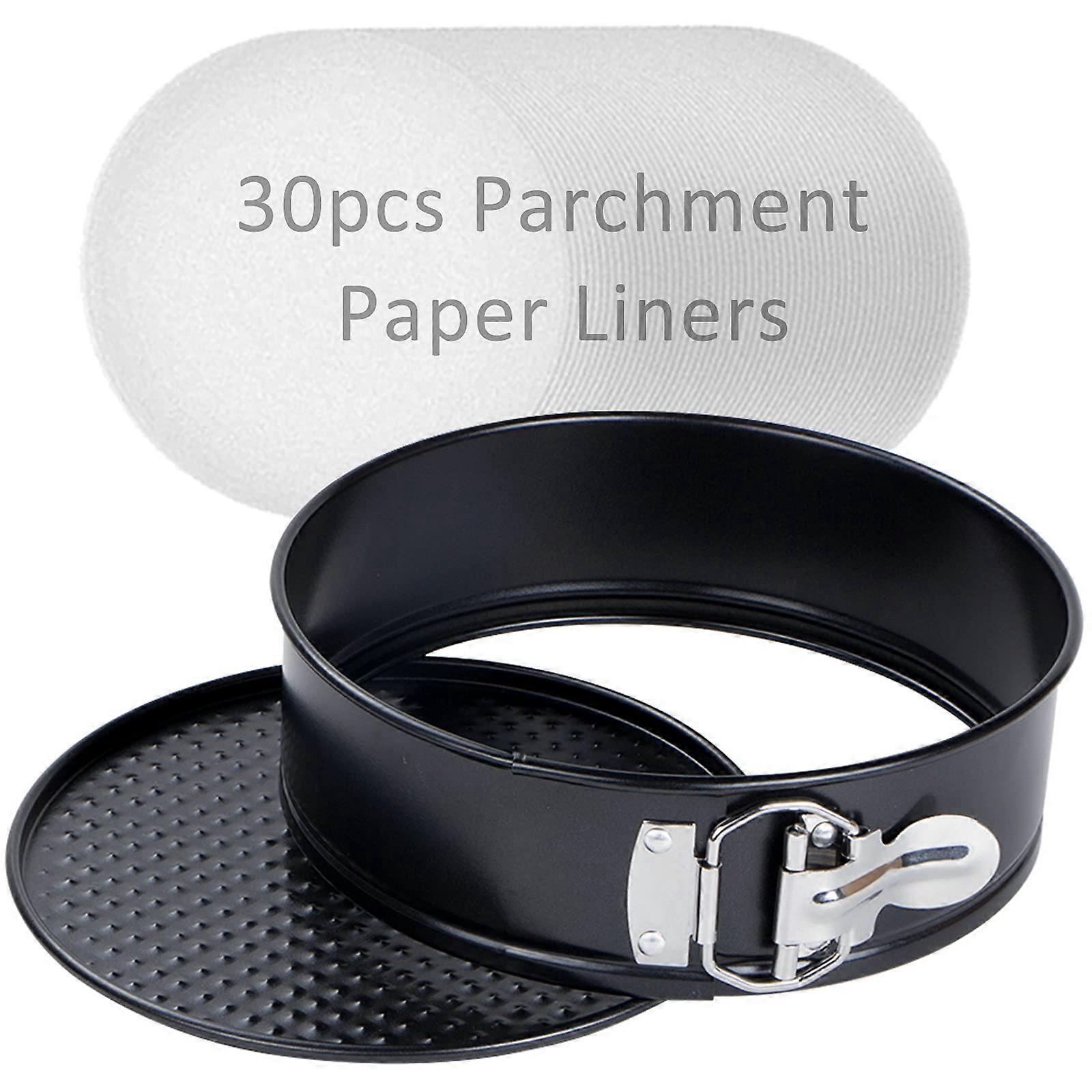 7 Inch Leakproof Springform Cheesecake Pan Nonstick Round Baking Dish with Parchment Liners