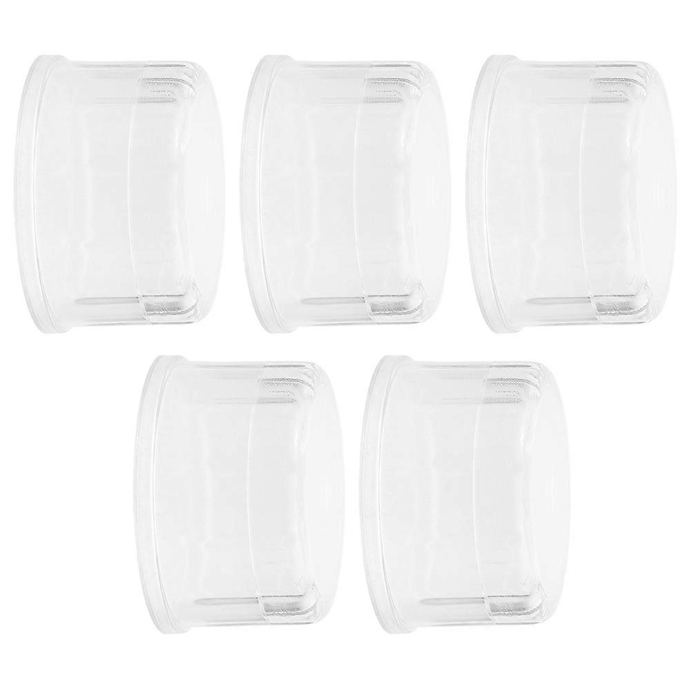 Reusable Plastic Shaker Lid for Sealing 5Pcs Transparent Cup Covers