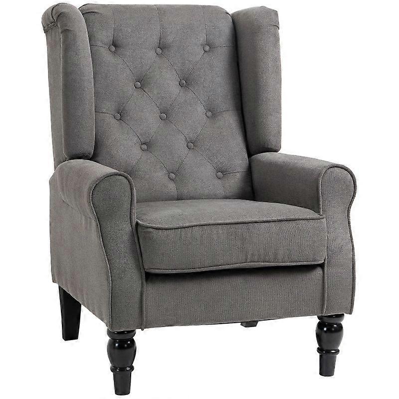 Retro Wingback Armchair with Button Tufted Design