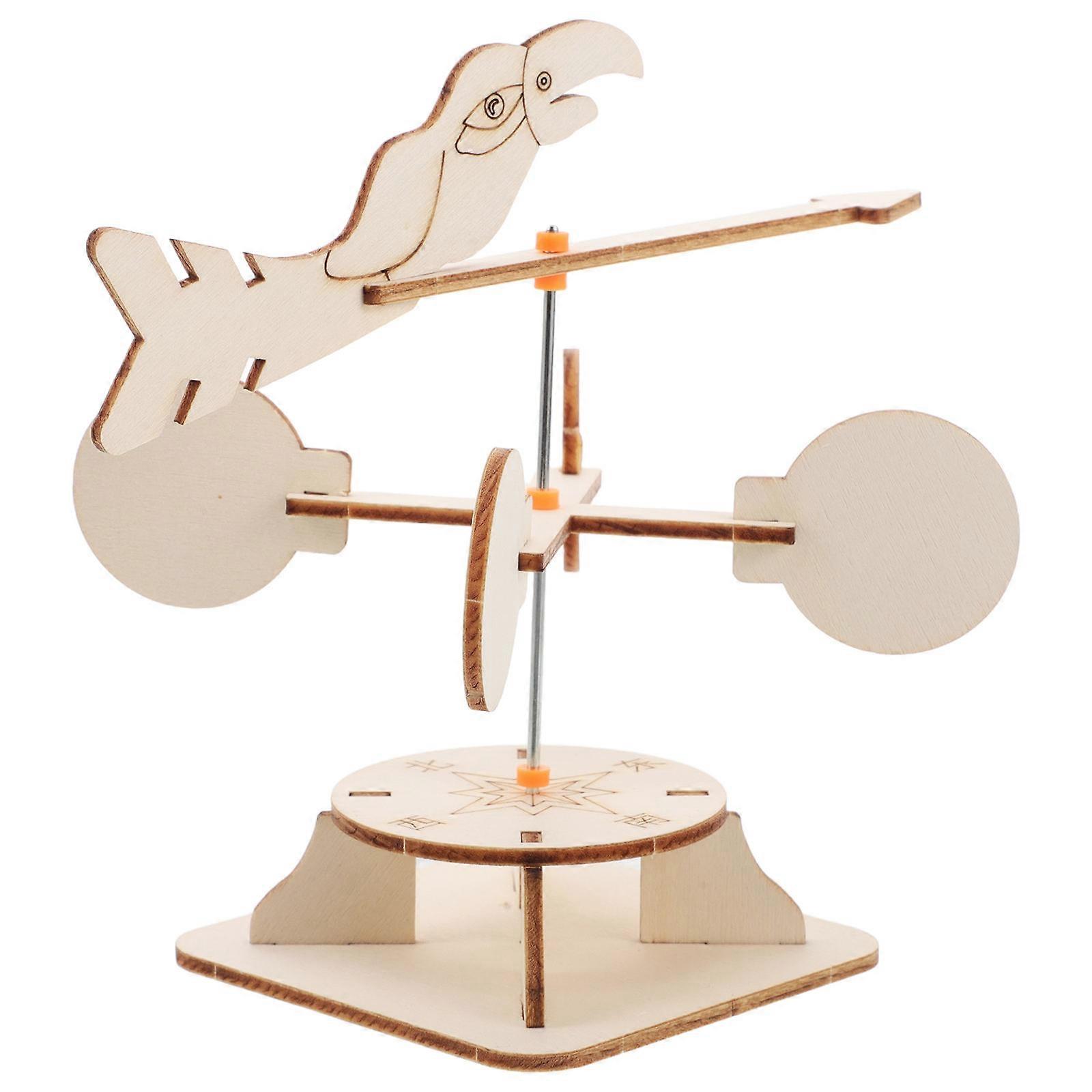 Wooden DIY Windmill Science Kit for Kids Wind Vane Experiment Kit Educational