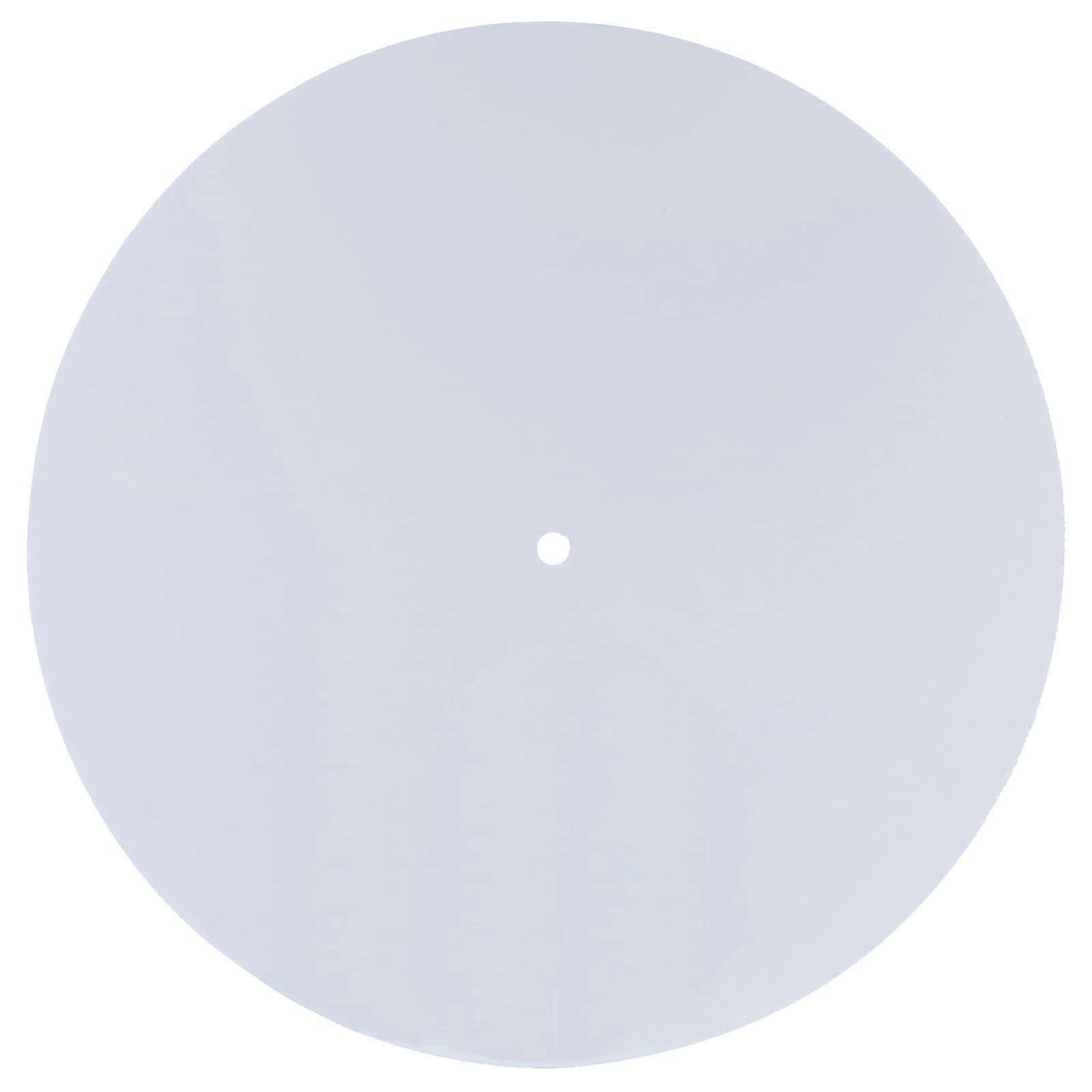 Vinyl Record Acrylic Turntable Mat Slipmat for Platter Noise Reduction, Milky Color, Compatible with Most Turntables