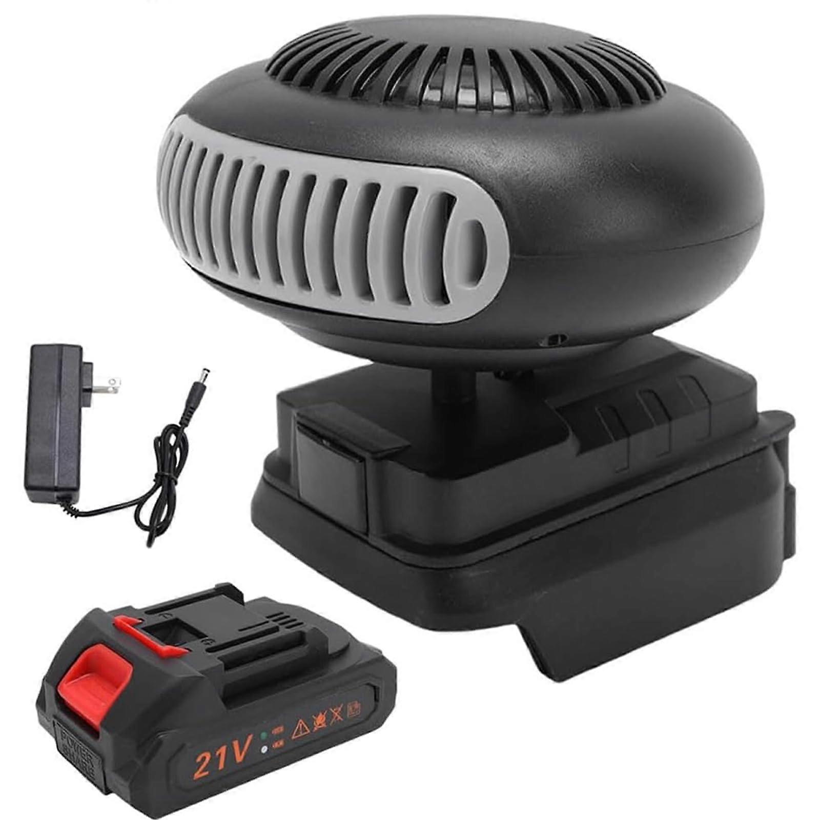 Portable Camping Heater with 1500mAh Rechargeable Battery, Rapid Car Window Defogger, Cordless Golf Cart Warmer