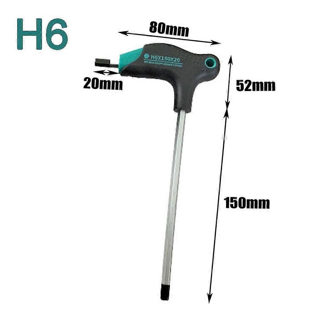Green Black Silver T type Hex Key Wrench Spanner Rust Resistant and