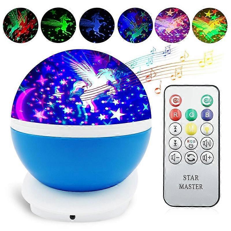 Romantic Music Night Light Night Lamp Starry Sky Pattern Rotatory LED Light