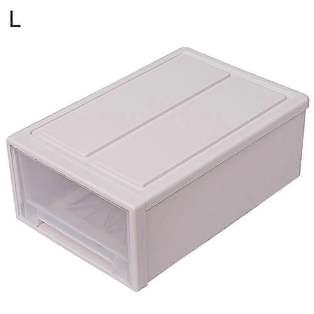 Household Plastic Transparent Stackable Drawer Storage Box Container Organizer