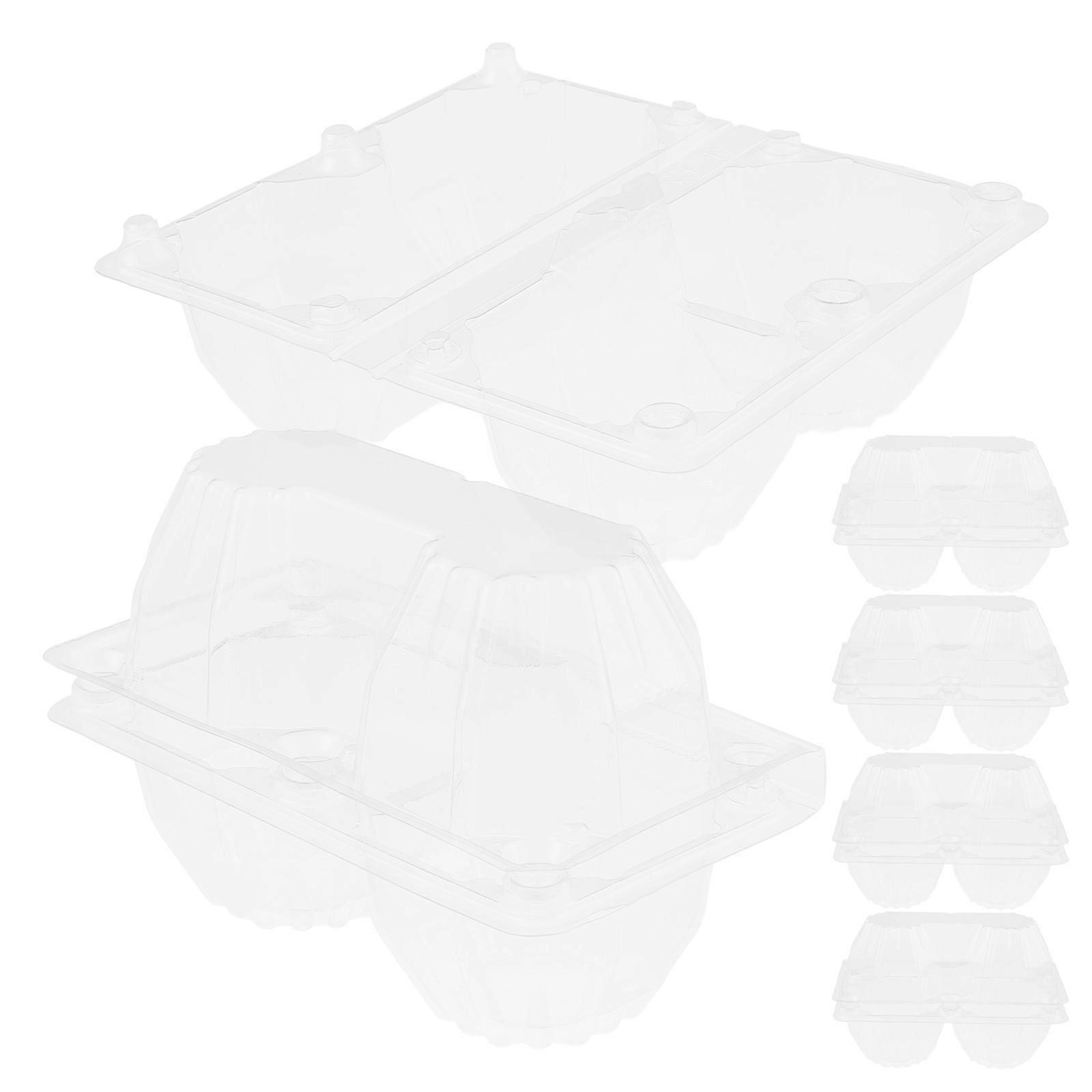 Clear Egg Cartons Goose Egg Packaging Holder for Storage 6Pcs
