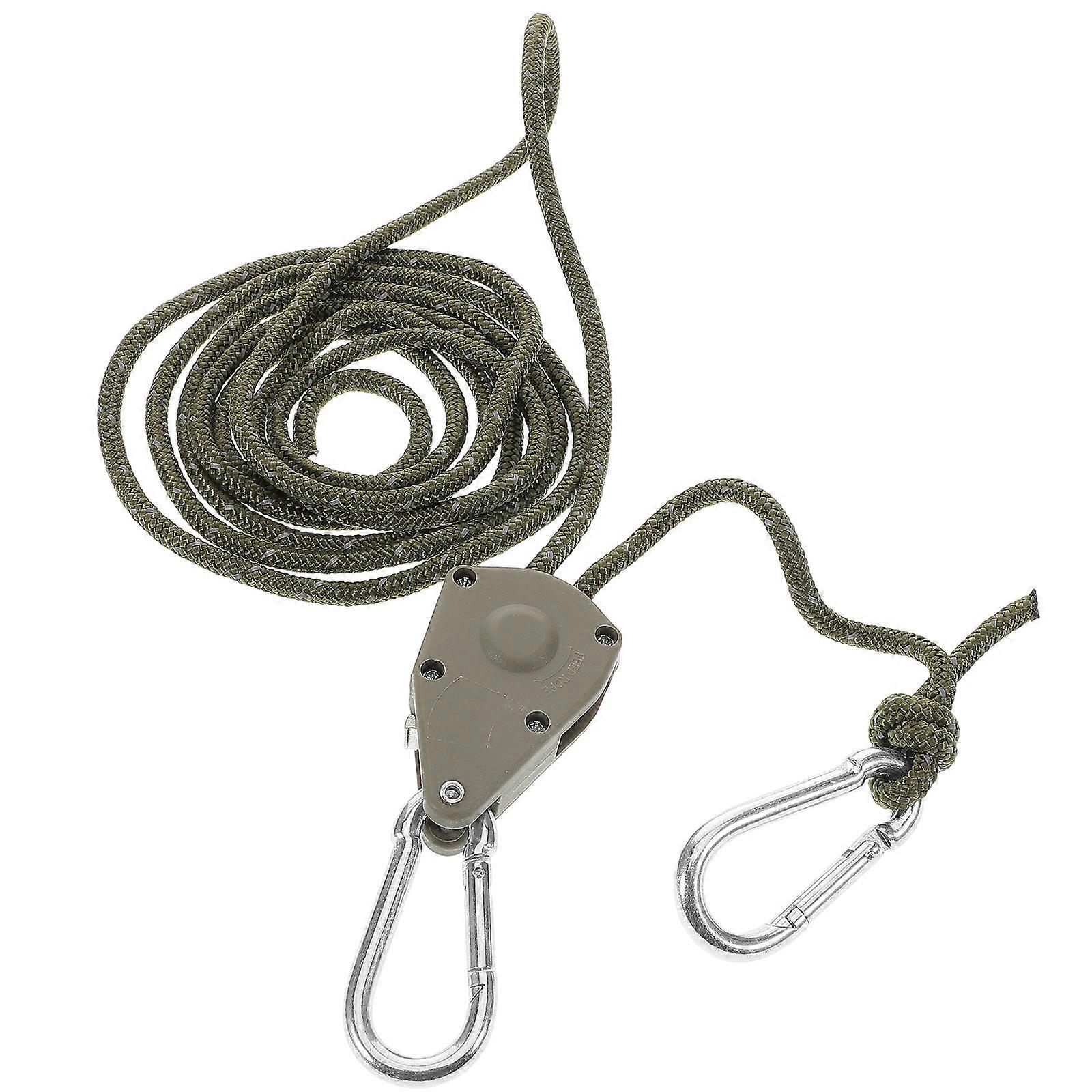 Outdoor Camping Tent Rope Reflective Windproof Pulley Adjuster 4Pcs Set