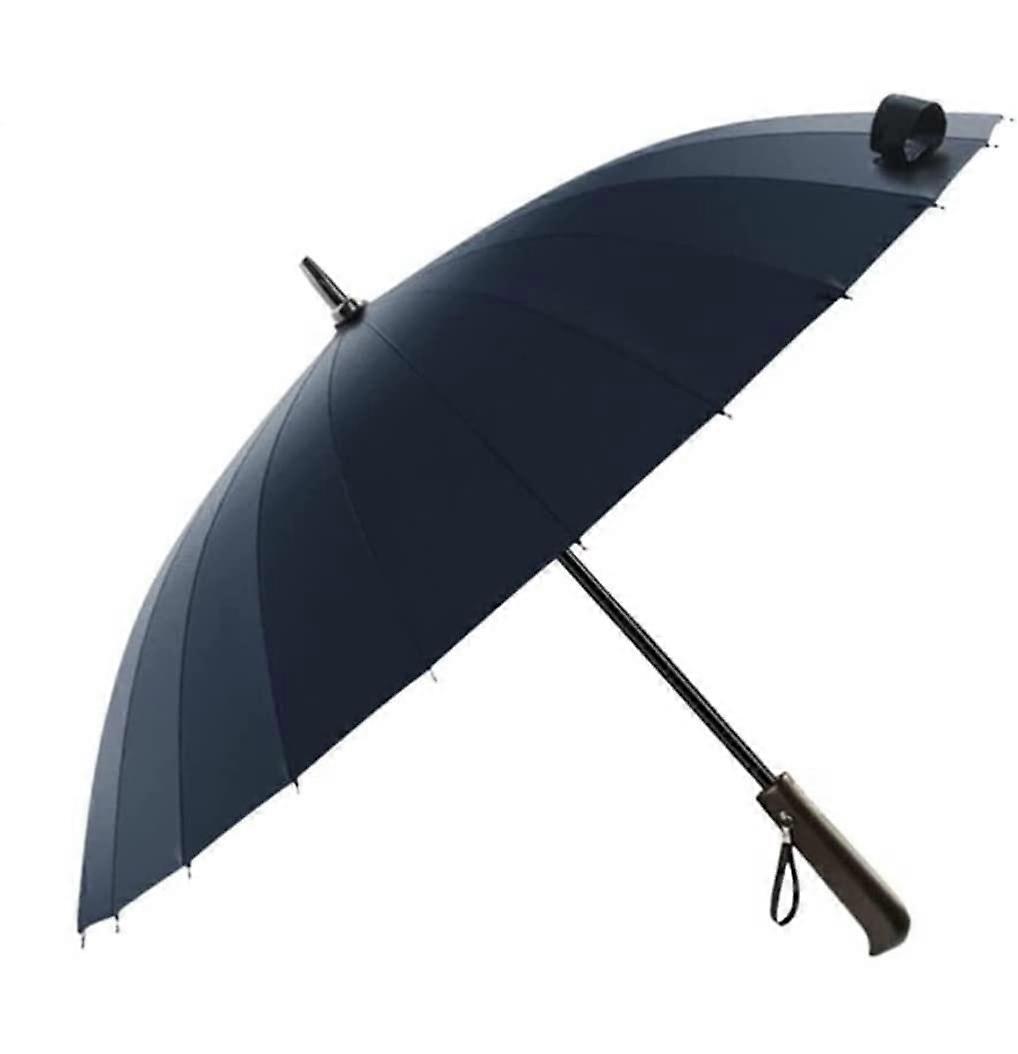 Large Windproof Golf Umbrella with Auto Open Vented Canopy for Rain and Sun, Black