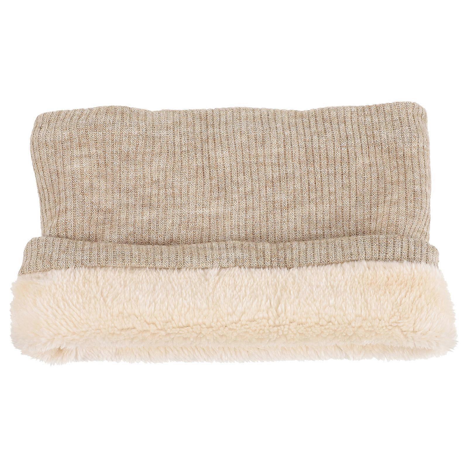 Cold Weather Neck Gaiter Circle Collar Neck Warmer Beige Winter Season Windproof Function 1Pack