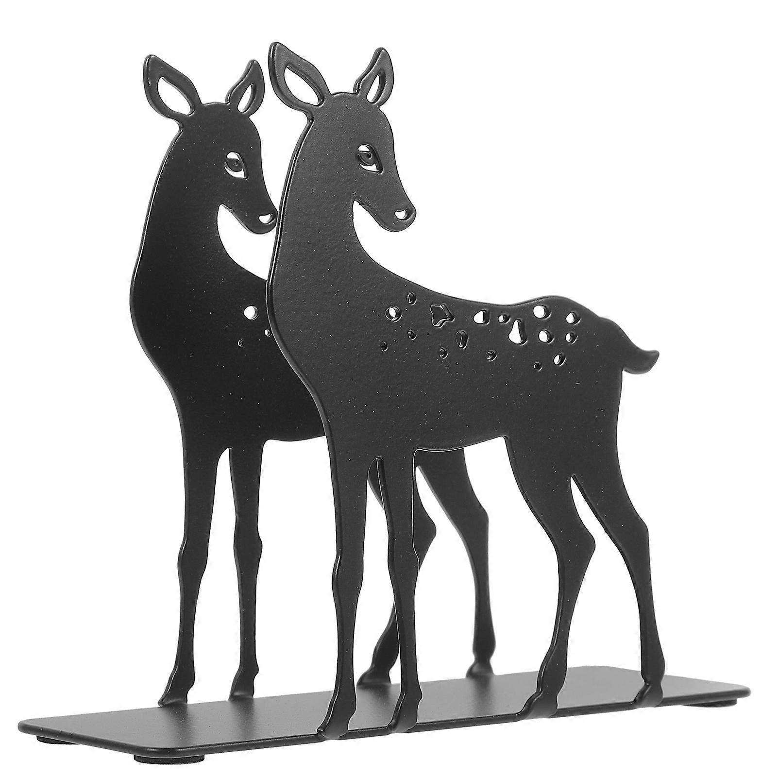 Table Tissue Dispenser For Office Bar Cafe Deer Pattern Elegant Simple Design Black Iron 1Set