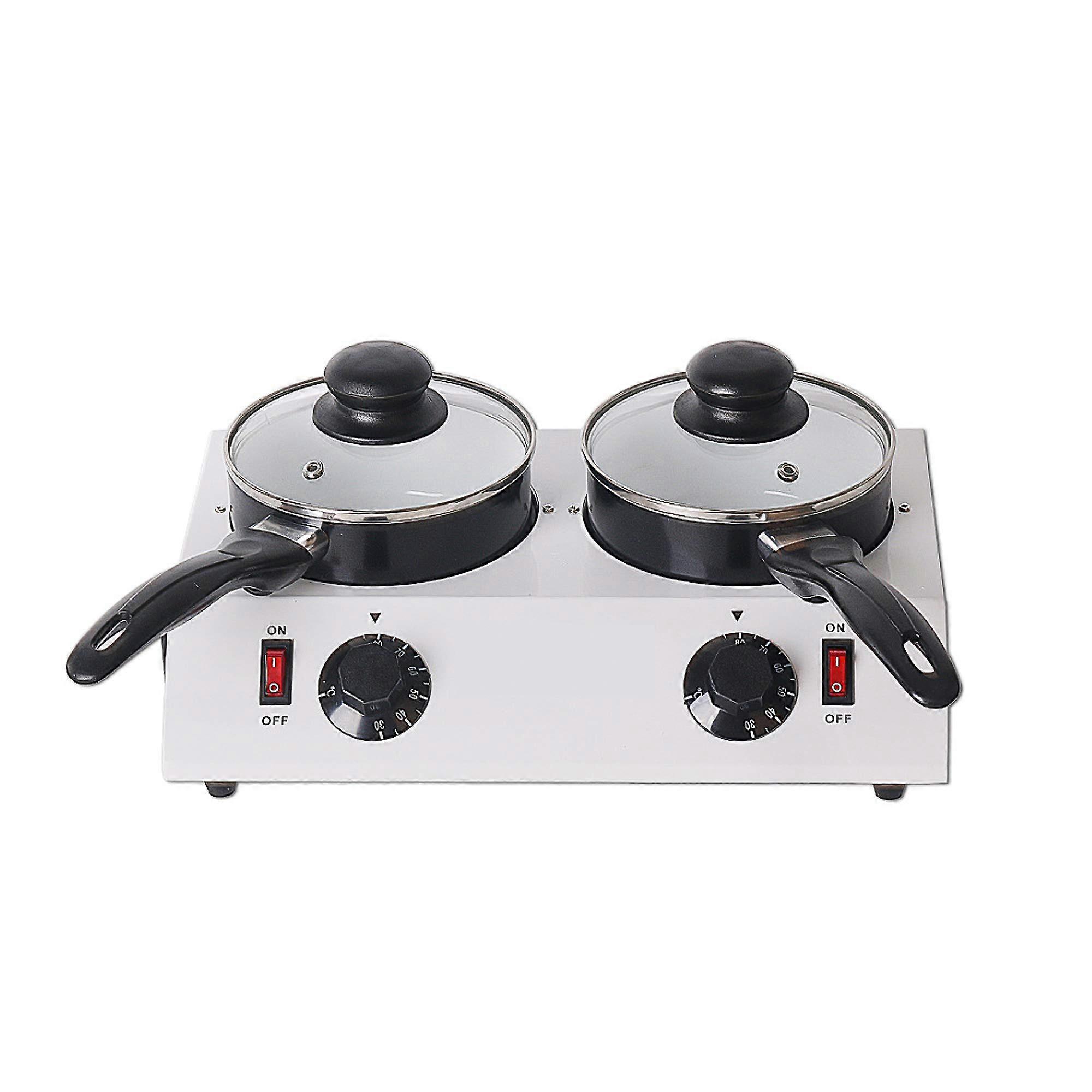Professional Double Pot Chocolate Tempering Machine with Adjustable Temperature for Home and Commercial Use
