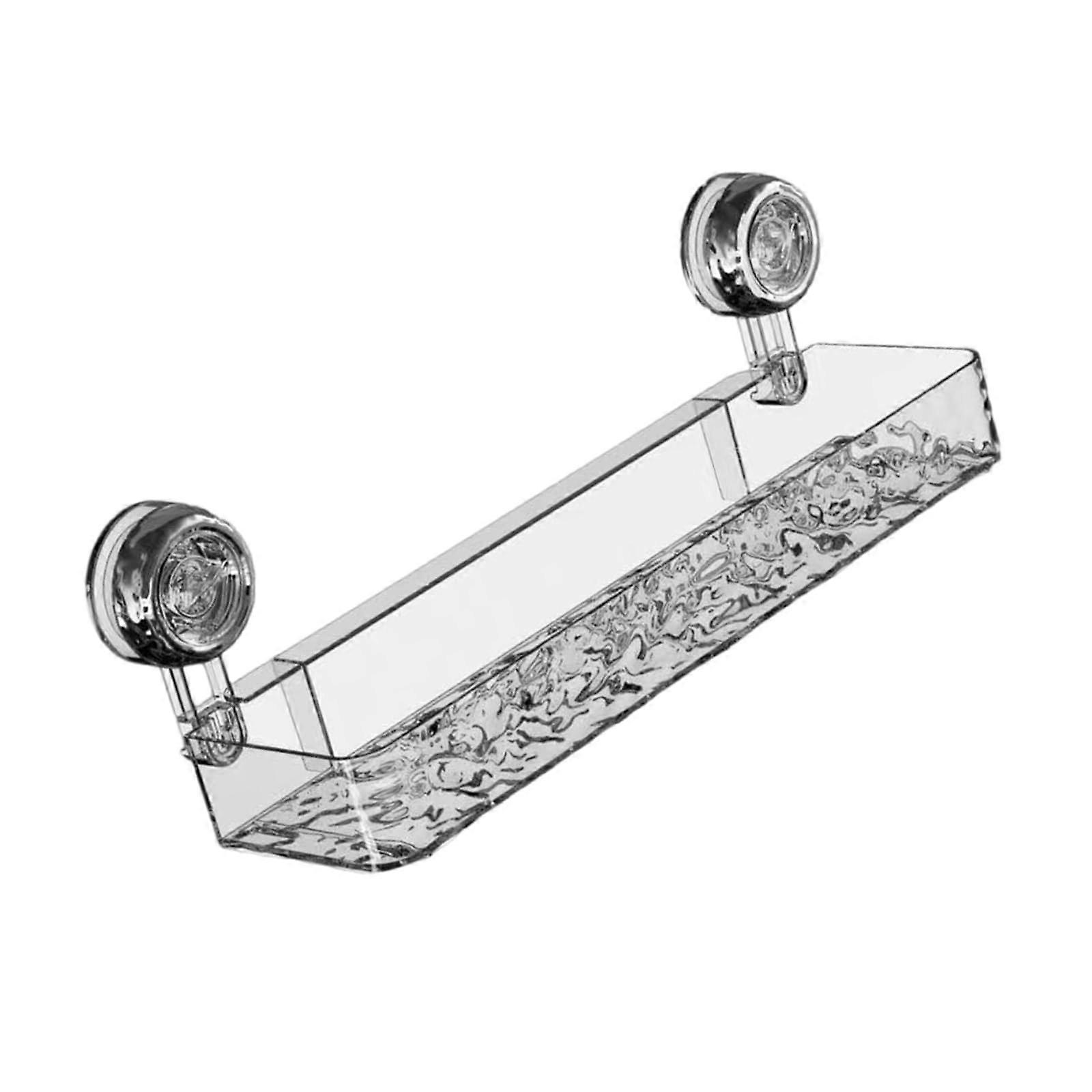 Rustproof Shower Caddy with Suction Cups, Waterproof Wall Mounted Bathroom Shelf Organizer