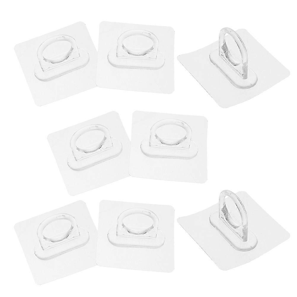 Transparent Clear Round Hooks for Shower for Organizing Bathroom 8Pcs
