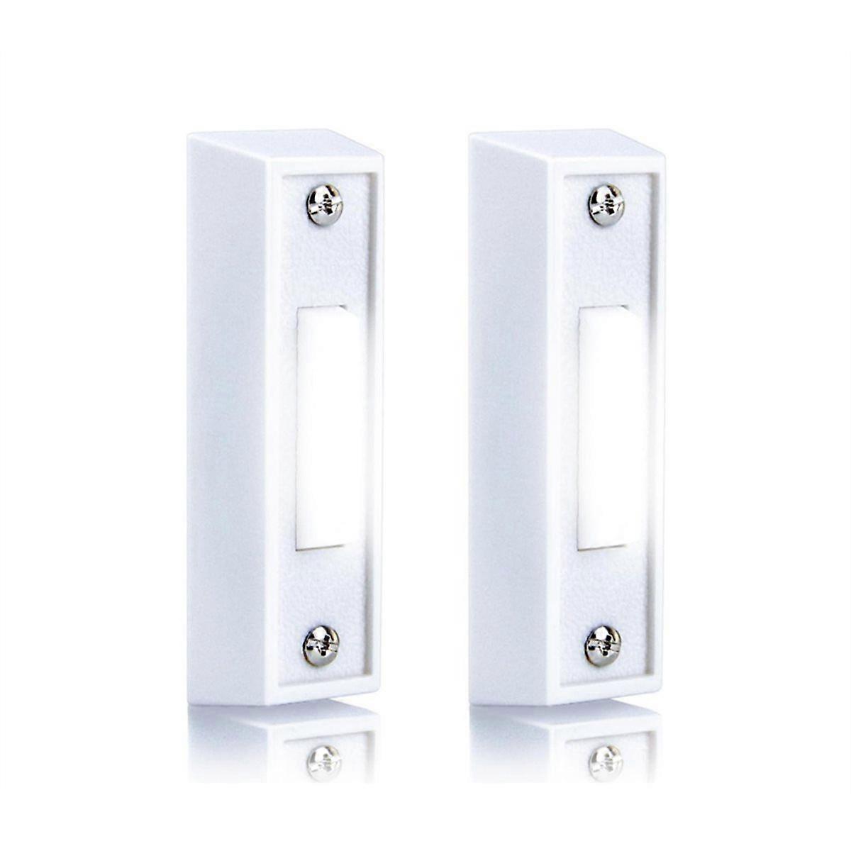 2-Pack LED Lighted Doorbell Button, Wired Push Button Replacement with High Compatibility for Garag