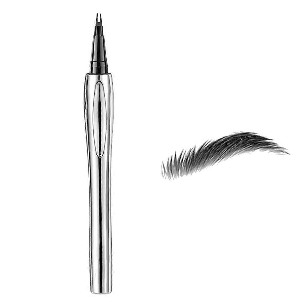 Waterproof DualEnded Eyebrow Pencil with MicroFork Tip for Natural LongLasting Black Brows