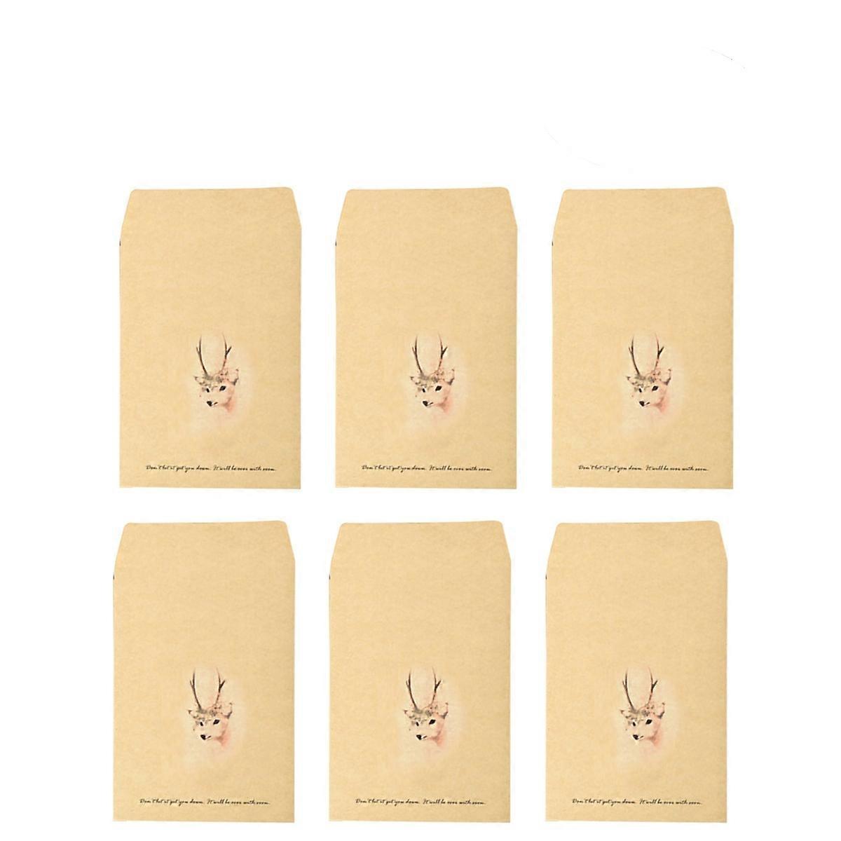 Mini Envelopes Kraft Paper Envelopes for Writing 30Pcs Retro Design