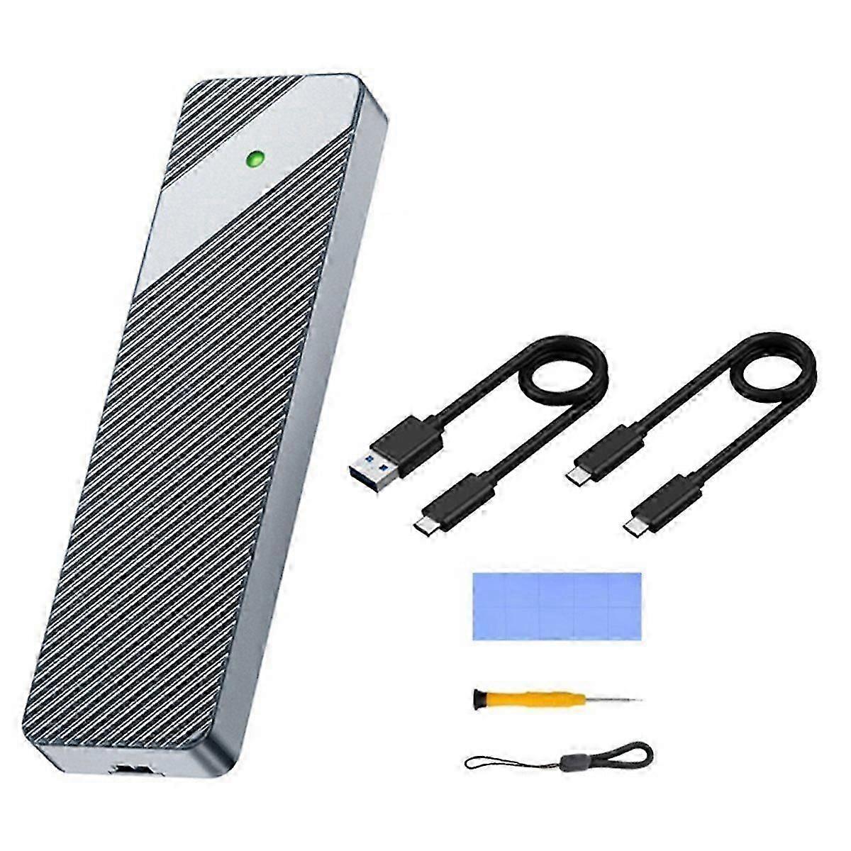 M.2 Solid State SSD Type-C USB 3.2 Interface 10Gbps Dual Protocol NVMe/NGFF External Box USB3.2 M.2 SSD Enclosure