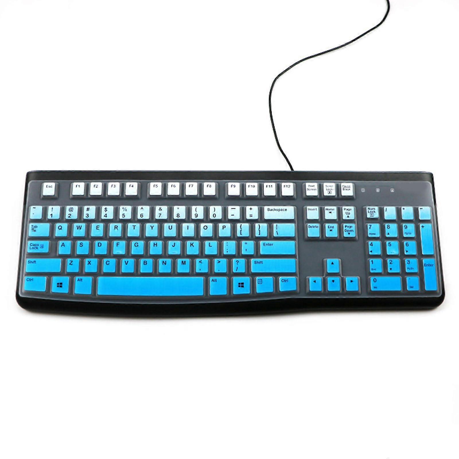 Thin Silicone Keyboard Cover for Logitech K120 MK120, Dustproof, Precise Fit Design