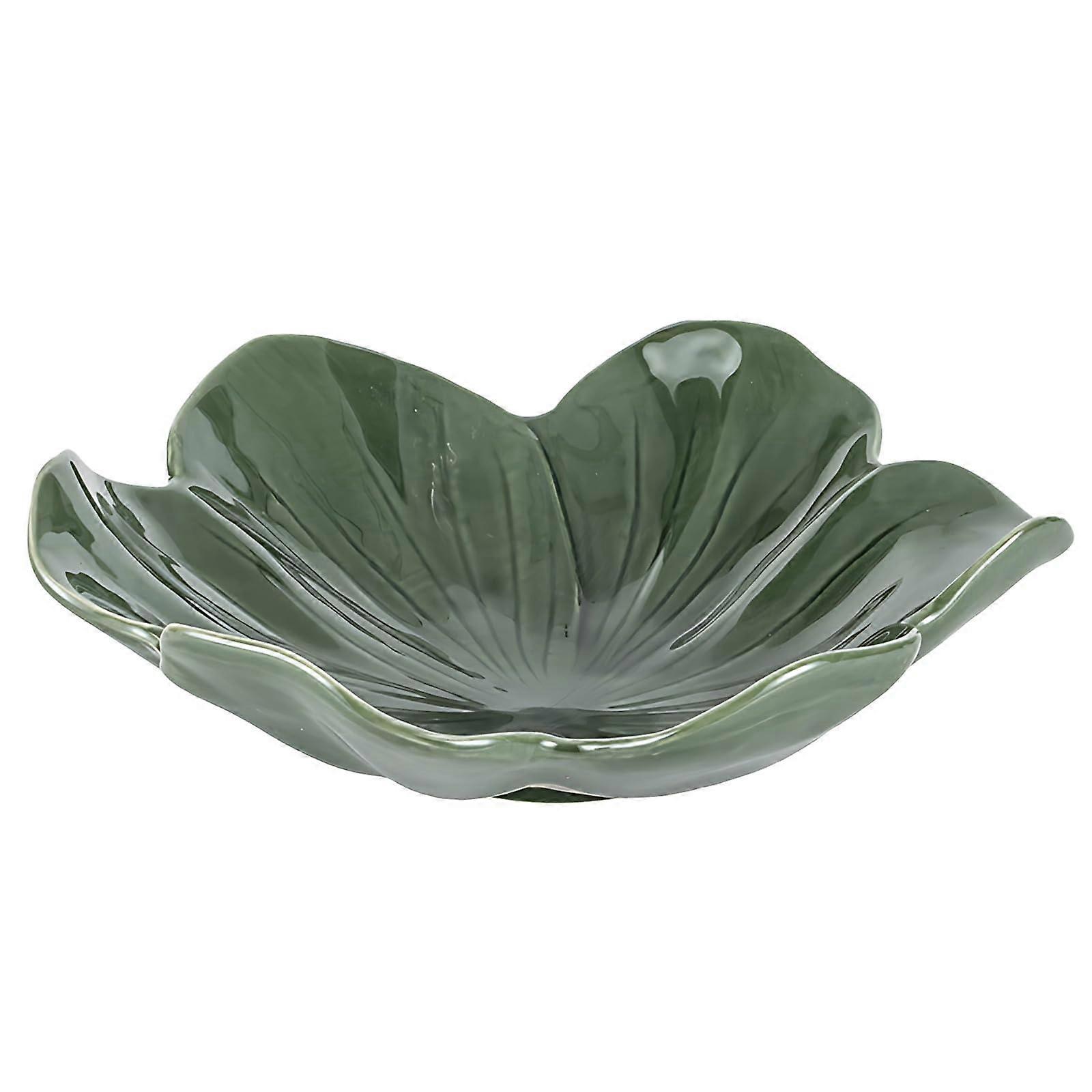 Thanksgiving Dinnerware Ceramic Cabbage Leaf Plate 9.1 Inch Vintage Liling Porcelain Serving Platter