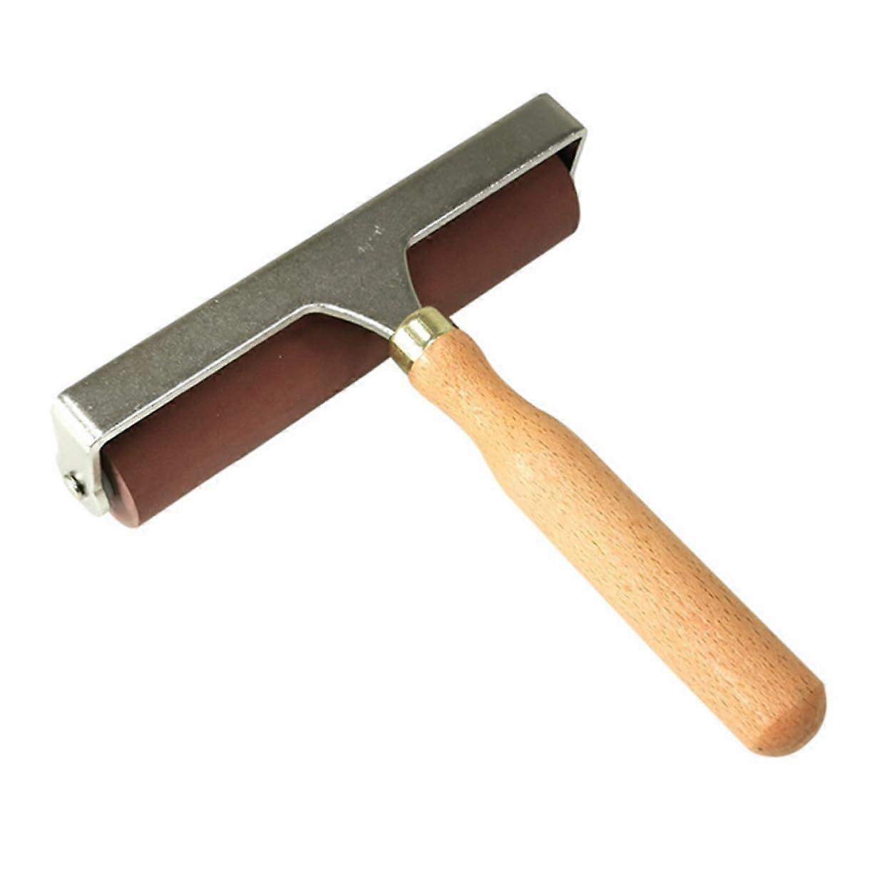 Printmaking Roller Rubber Brayer with Ergonomic Grip for Even Ink and Paint Application Random Color