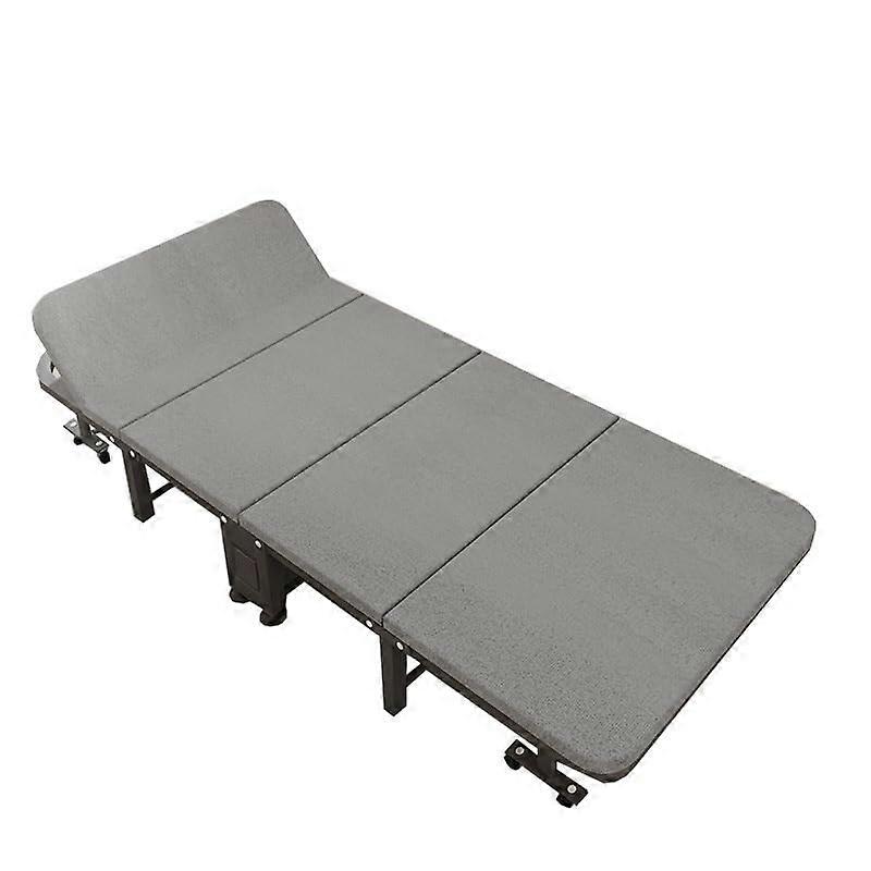 Folding Bed with Mattress for Adults, Cot Size Rollaway Guest Bed with Adjustable Backrest 80cm