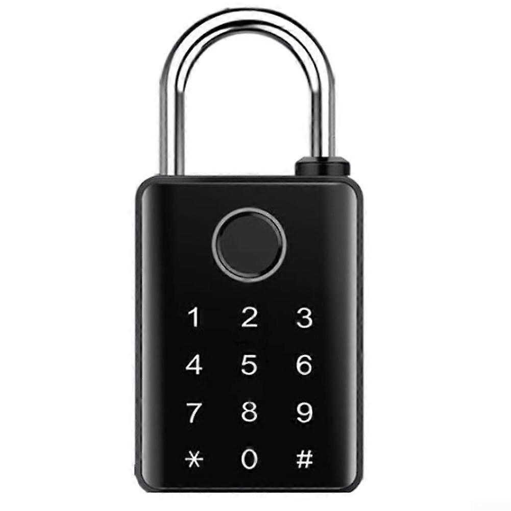 Smart Bluetooth Padlock Waterproof Fingerprint Quick Unlock for Gate Shed Garden with Key Code 10mm