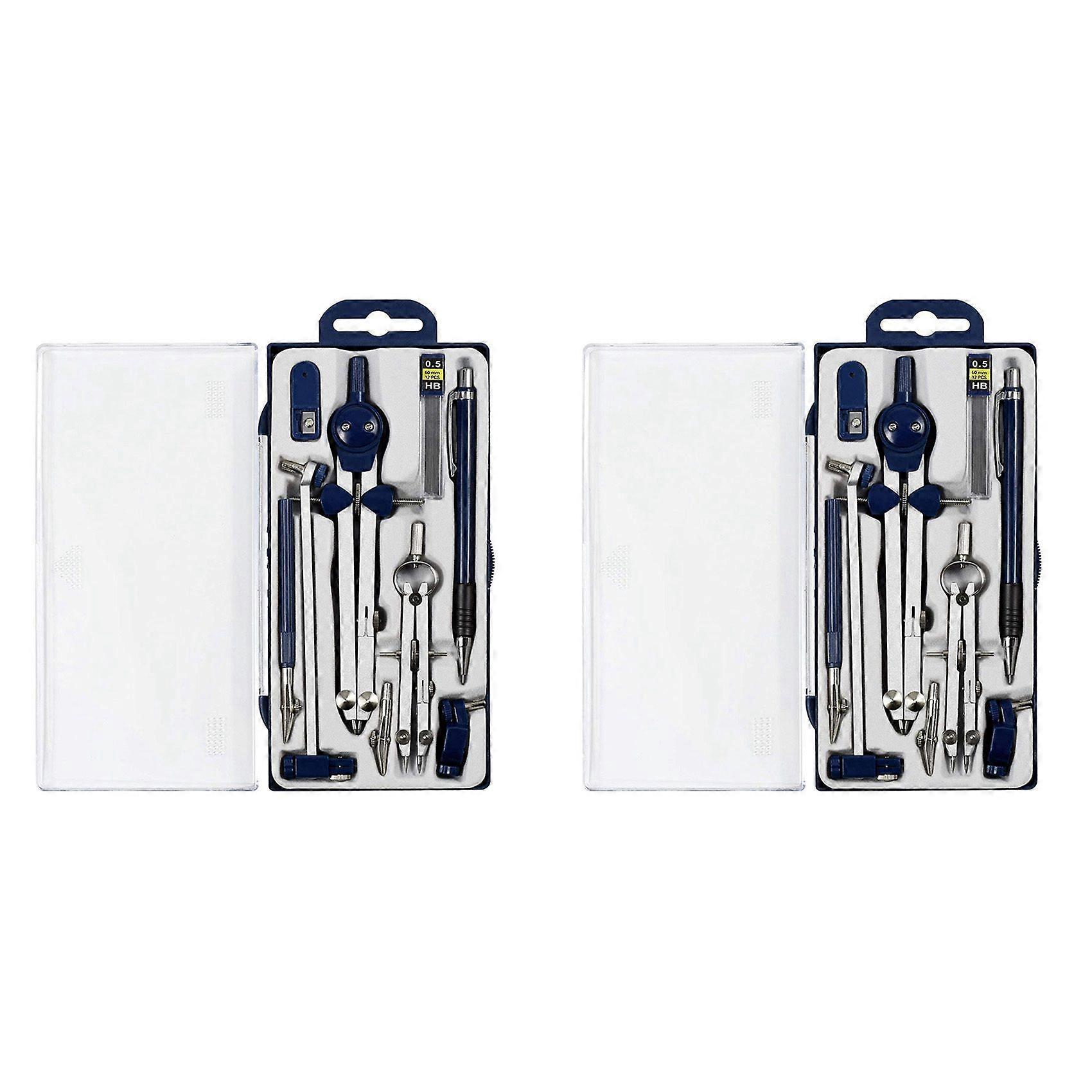 18Pc Geometry Set Metal Compass Geometry Precision Tool for Student, Circle Drawing Tool and Architecture Drafting Kits