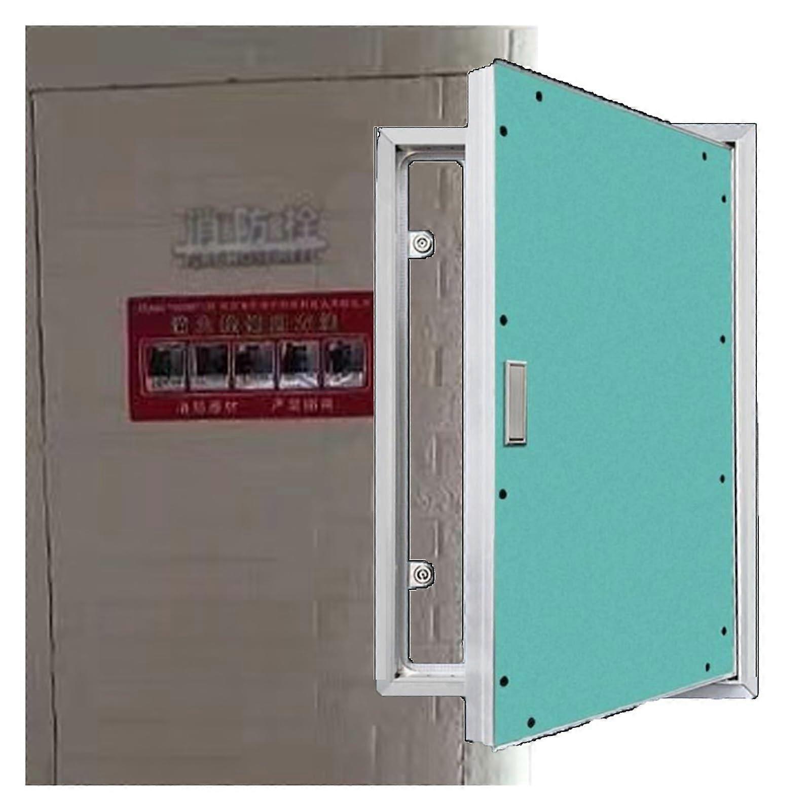 Lockable Paintable Access Panel for Plumbing and Electrical, Concealed Wall Door with Metal Handle 40x40cm