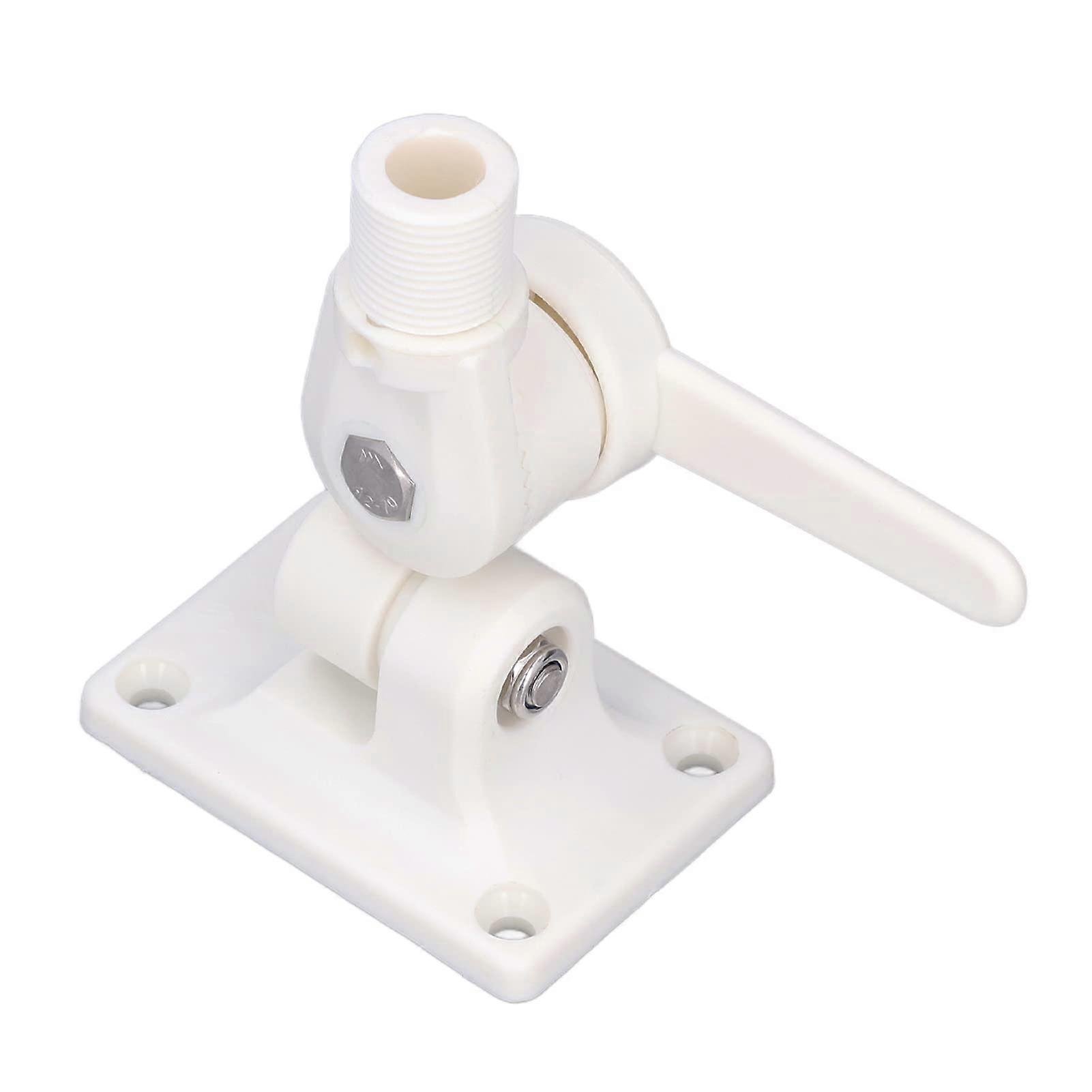 Marine Antenna Mount Dual Axis Adjustable ABS Ratchet Base with Quick Handle for Boats