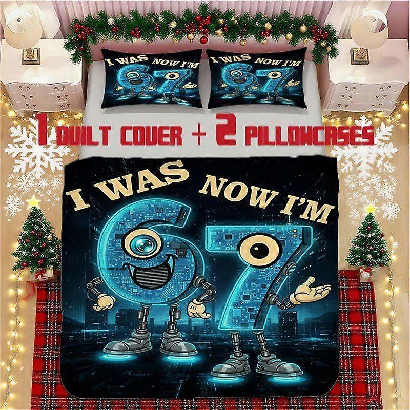 Robot 67 Soft Printed Bedding Set Polyester Fabric Decorative & Warm