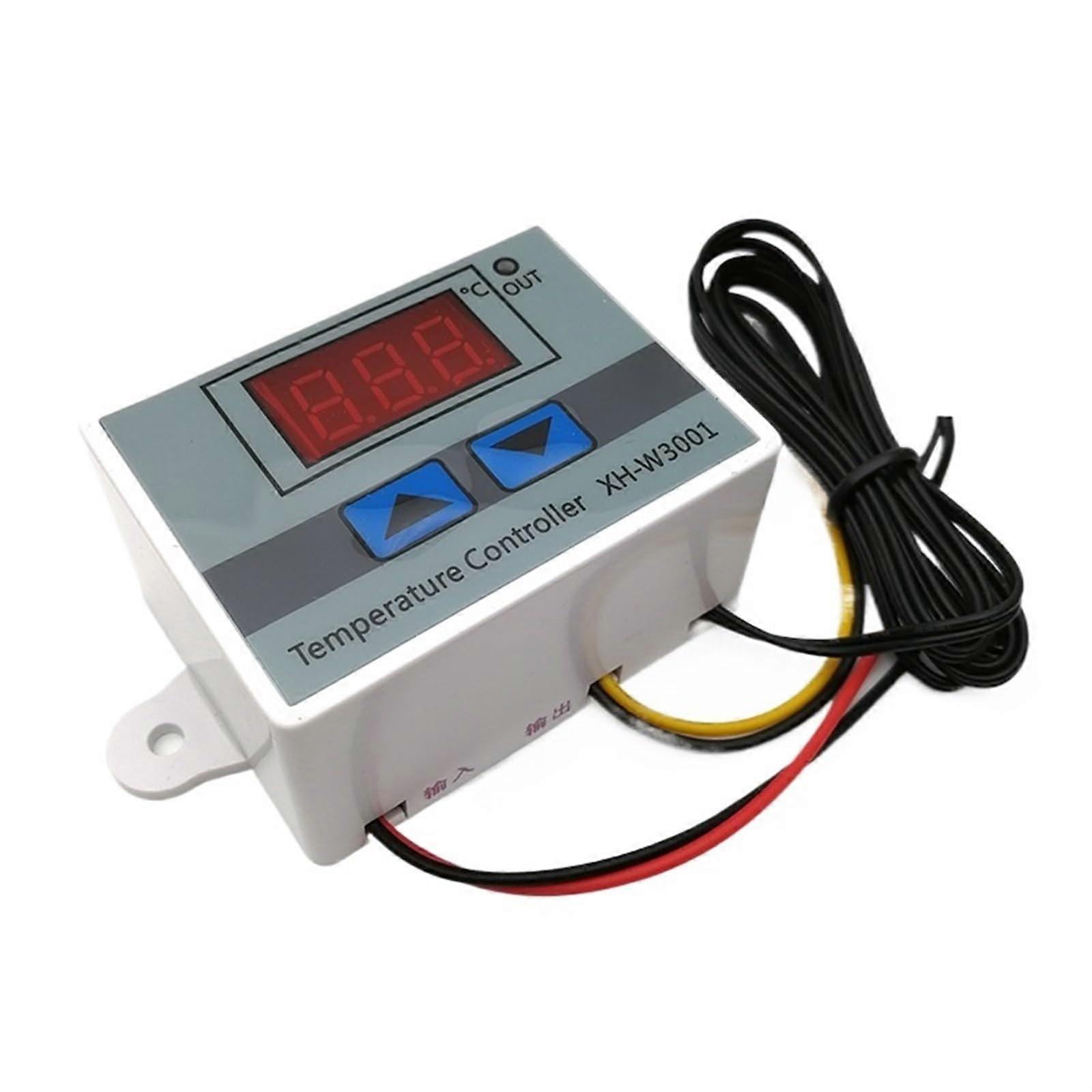 XHW3001 Digital Temperature Controller 24V DC Thermostat Control Switch with Sensor Probe 10A