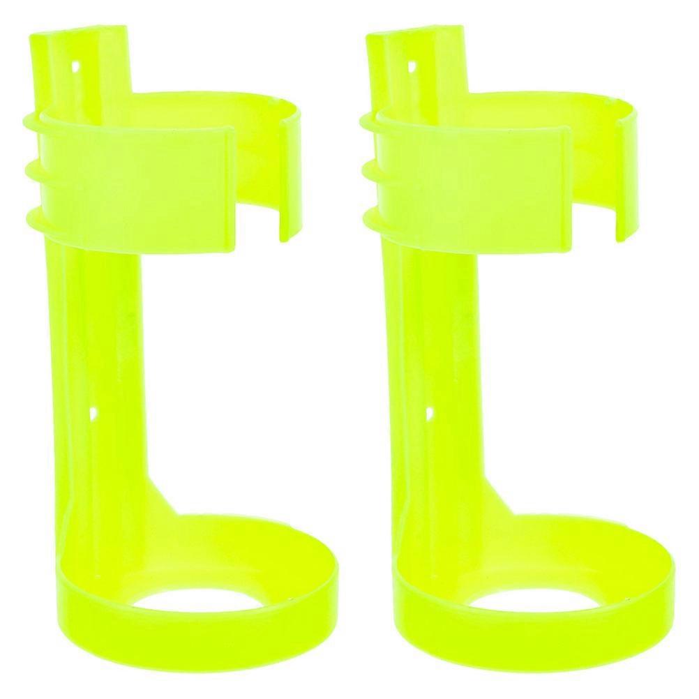 Fire Extinguisher Hanger Bracket for Storage 2Pcs Yellow ABS Material