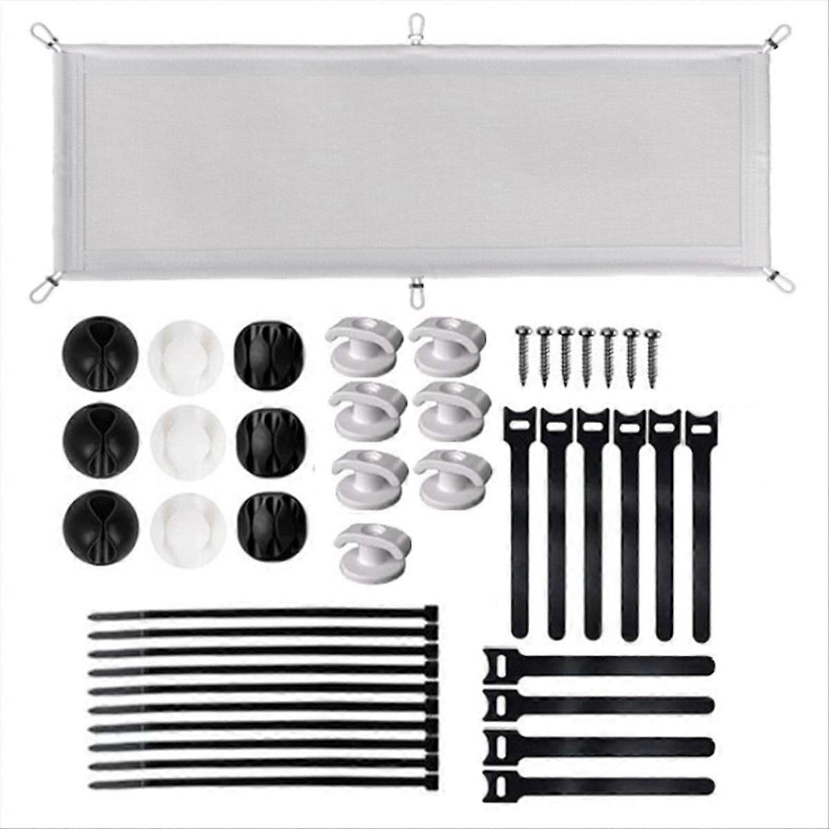 Under Desk Cable Management Net for Stand Desk, Mesh Cable Manager