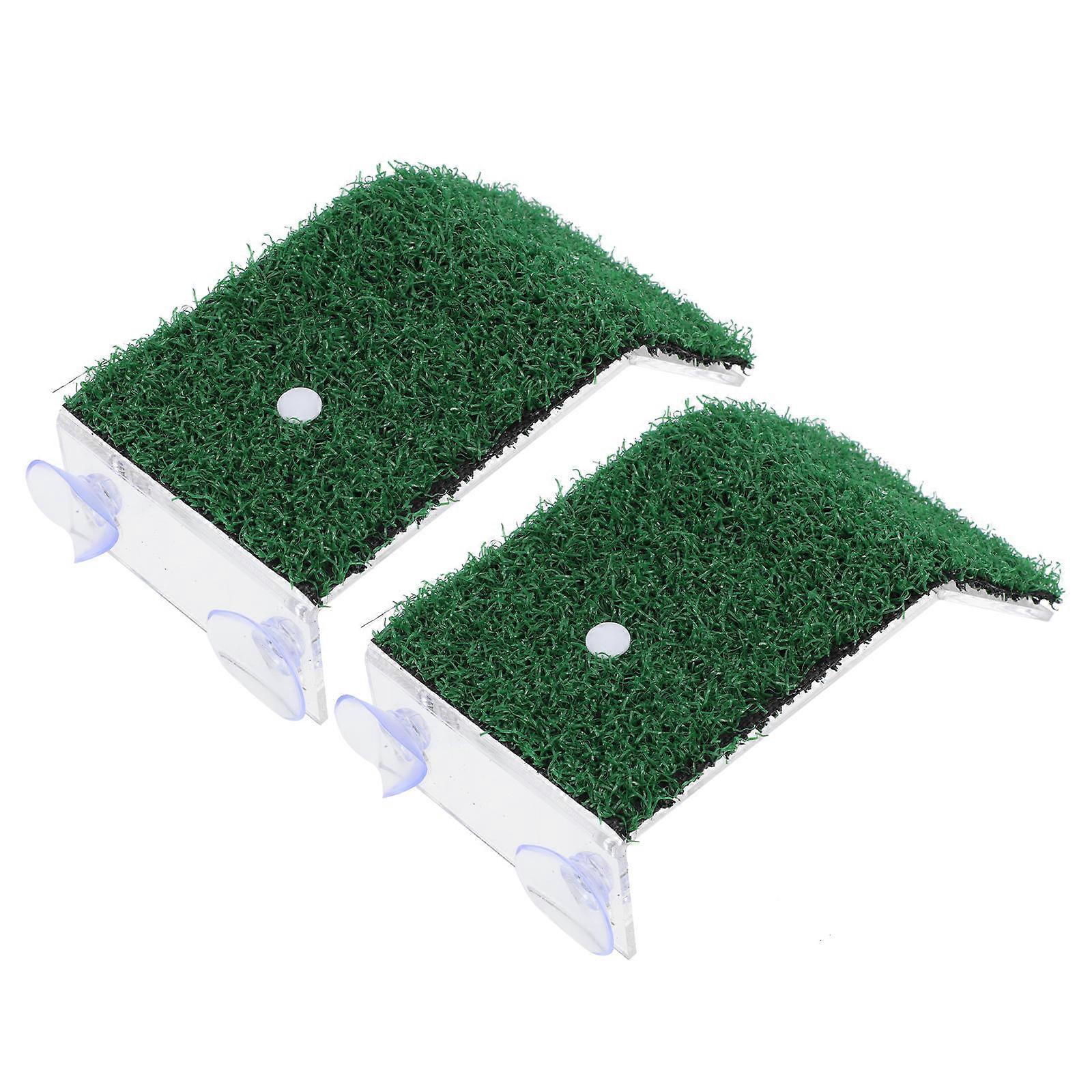 Tortoise Resting Lawns Simulation Lawn for Turtle Climbing 2Pcs
