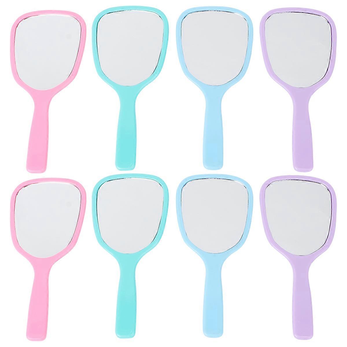 Makeup Color Handle Mirror for Makeup Use 8Pcs Assorted Colors
