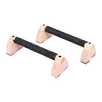 Wooden Push-Up Bar Stand – Ergonomic Anti-Slip – for Home Gym Strength Training (2Pcs)