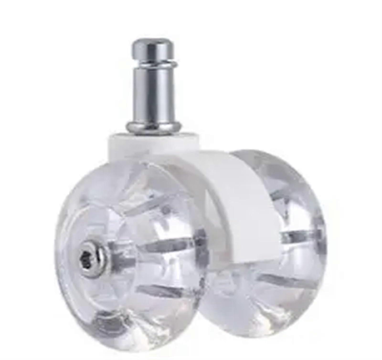 5 Pack 2 Inch White Caster Wheels, Smooth Rolling Replacement for Small Carts, Easy Install